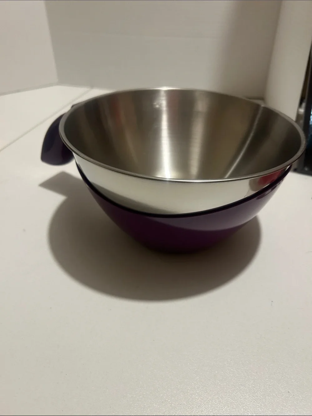 Farberware Purple and Silver Digital Measuring Bowl